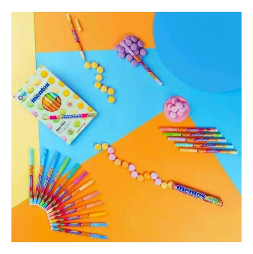 Hidrográfica Neo Pen Gigante Mentos c/12 Cores Pastéis 2