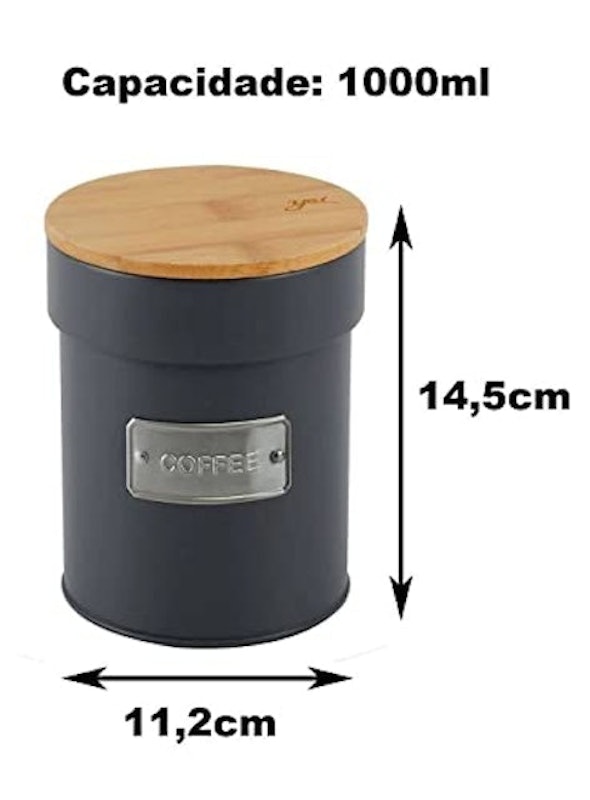 Porta Condimentos Matte Coffee Chumbo 3
