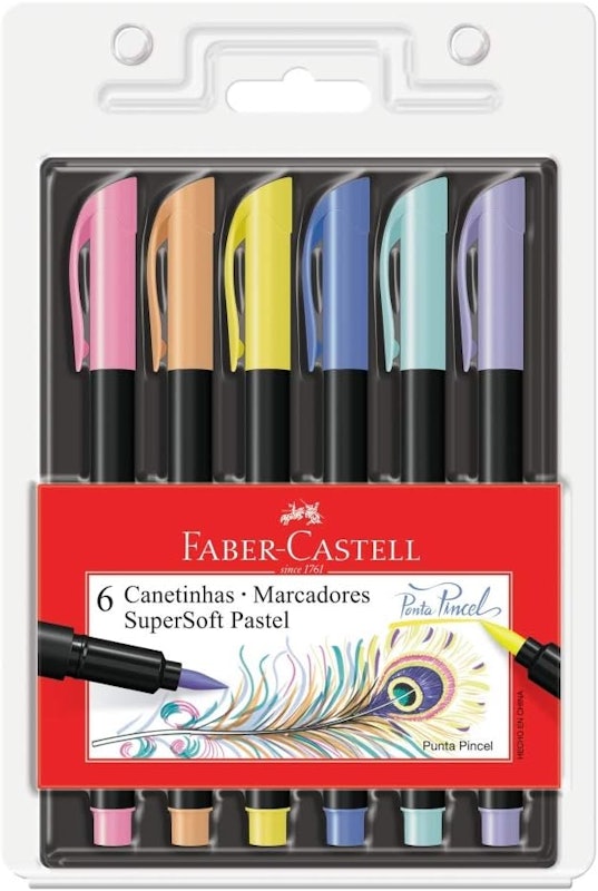 Canetinha SuperSoft Pastel 6 Cores 2