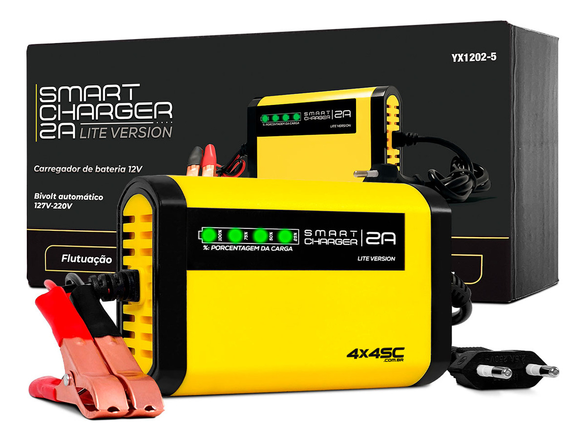 Carregador de Bateria Automotivo Smart Charger 2 A Inteligente 3