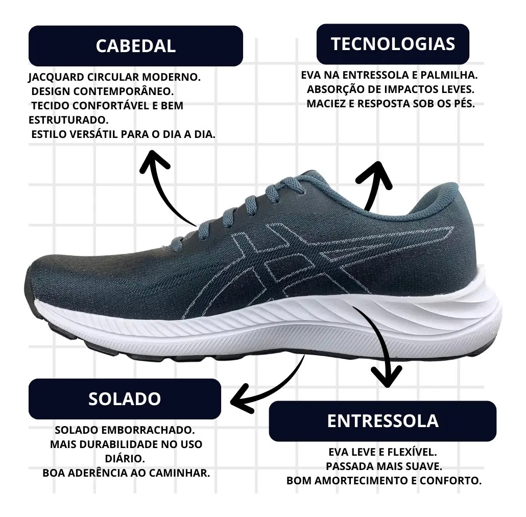 Tênis Asics Ugoki - Masculino - Azul/Azul 2