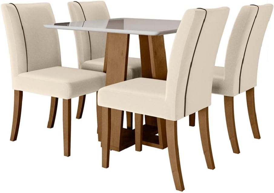 Conjunto Mesa Athenas com 4 Cadeiras Pádua 1