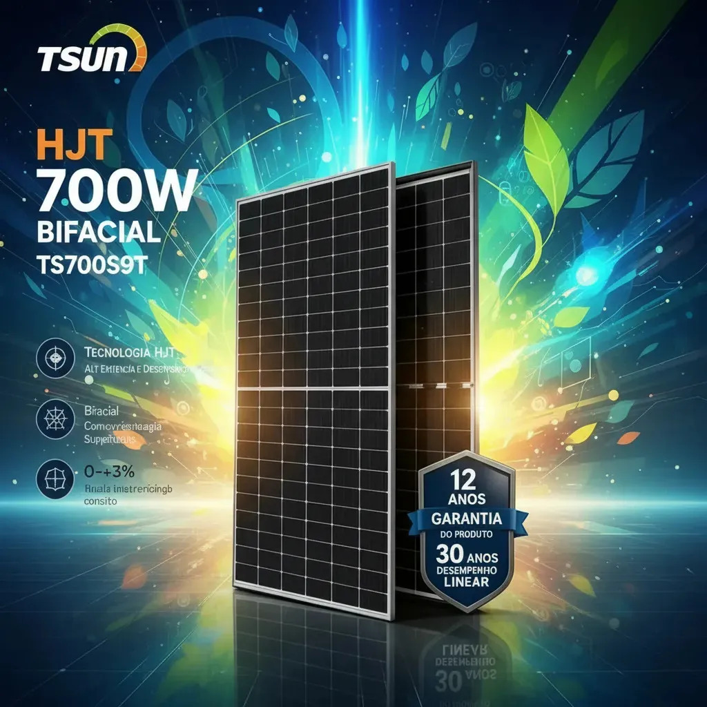 Placa Solar 700 W Bifacial Tsun 5
