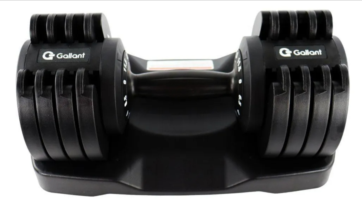 Dumbbell Halter Regulável Anilhas 11,5 kg com Base Elite Pro 2
