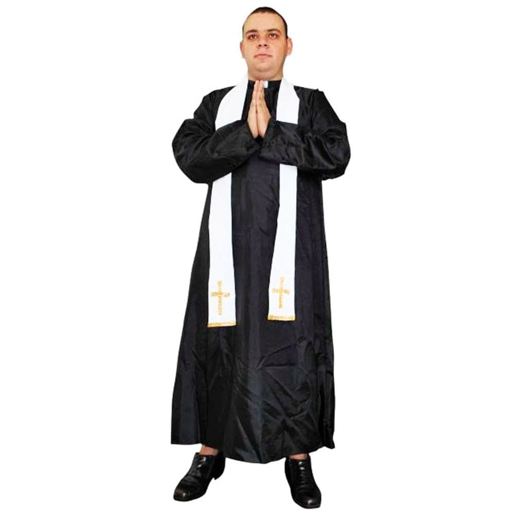 Fantasia de Casal Religioso Padre Diácono e Freira Noviça 4