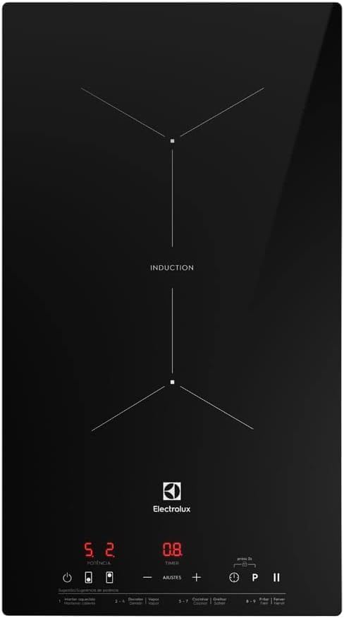 Cooktop 2 Bocas de Indução Electrolux Efficient 2 em 1 com Powerboost 1