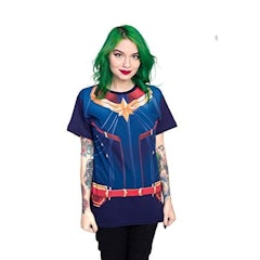 Camiseta Captain Marvel Peitoral Filme