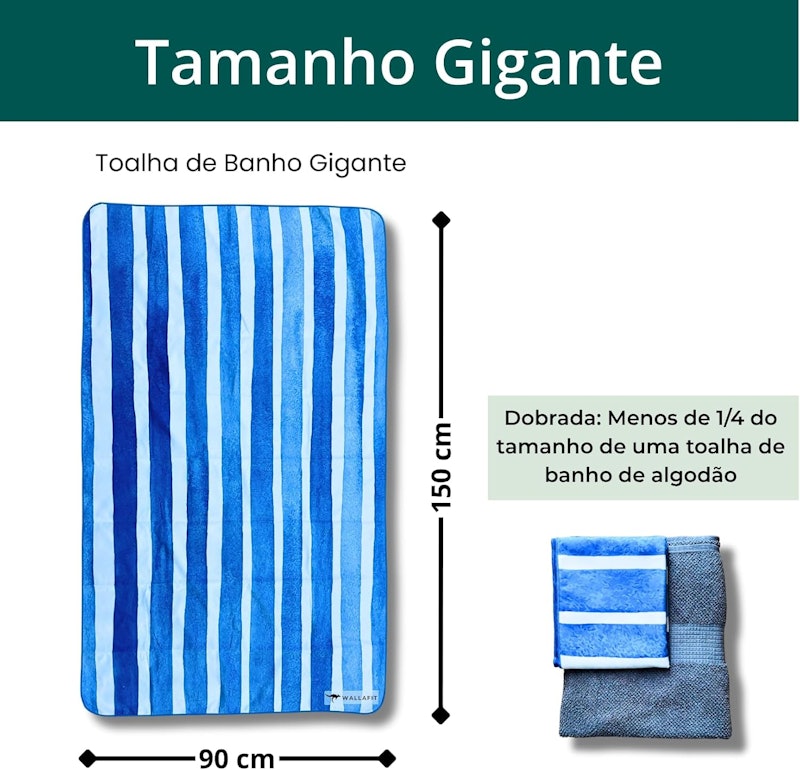 Toalha de Microfibra Tamanho Gigante Wallafit 4