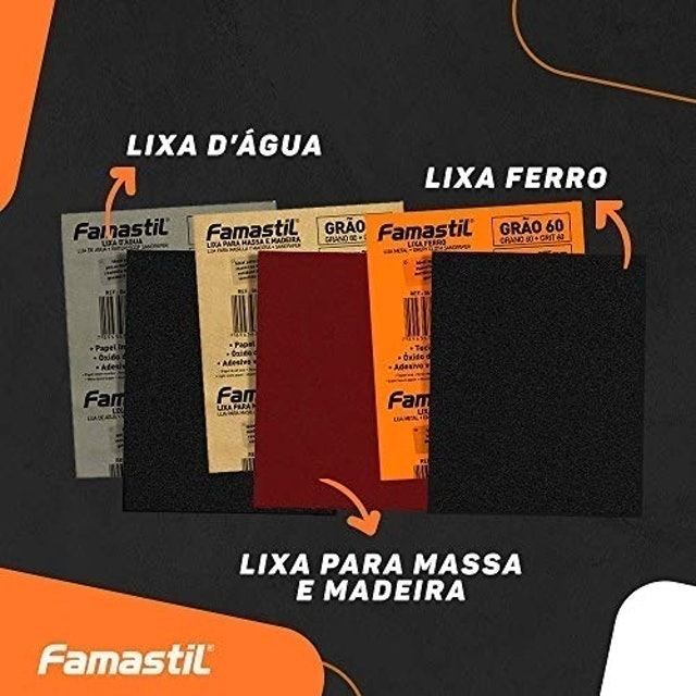 Lixa para Massa e Madeira Famastil 3