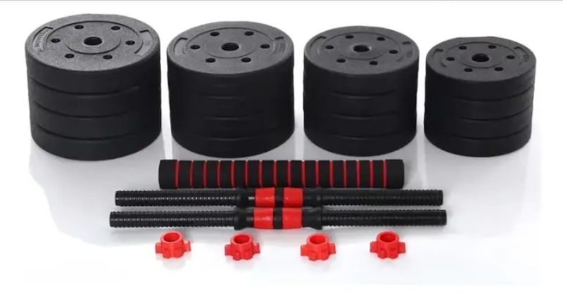 Kit Anilhas e Barras Ajustáveis 30 kg Home Gym Fitness 2