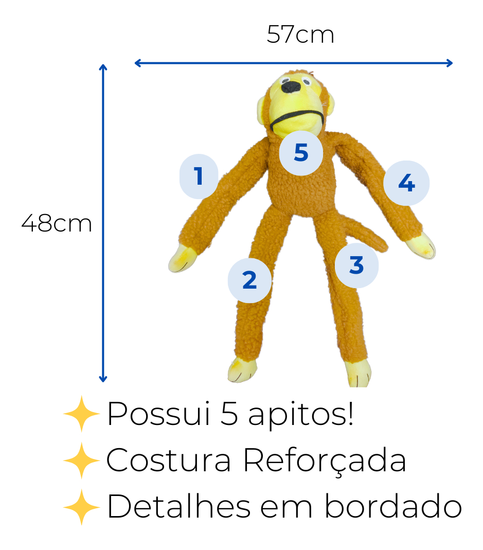 Macaco de Pelúcia Chalesco 2