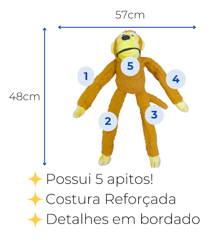 Macaco de Pelúcia Chalesco 2