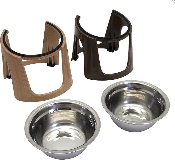 Comedouro Elevado Sportpet Marrom Pacote com 2 2