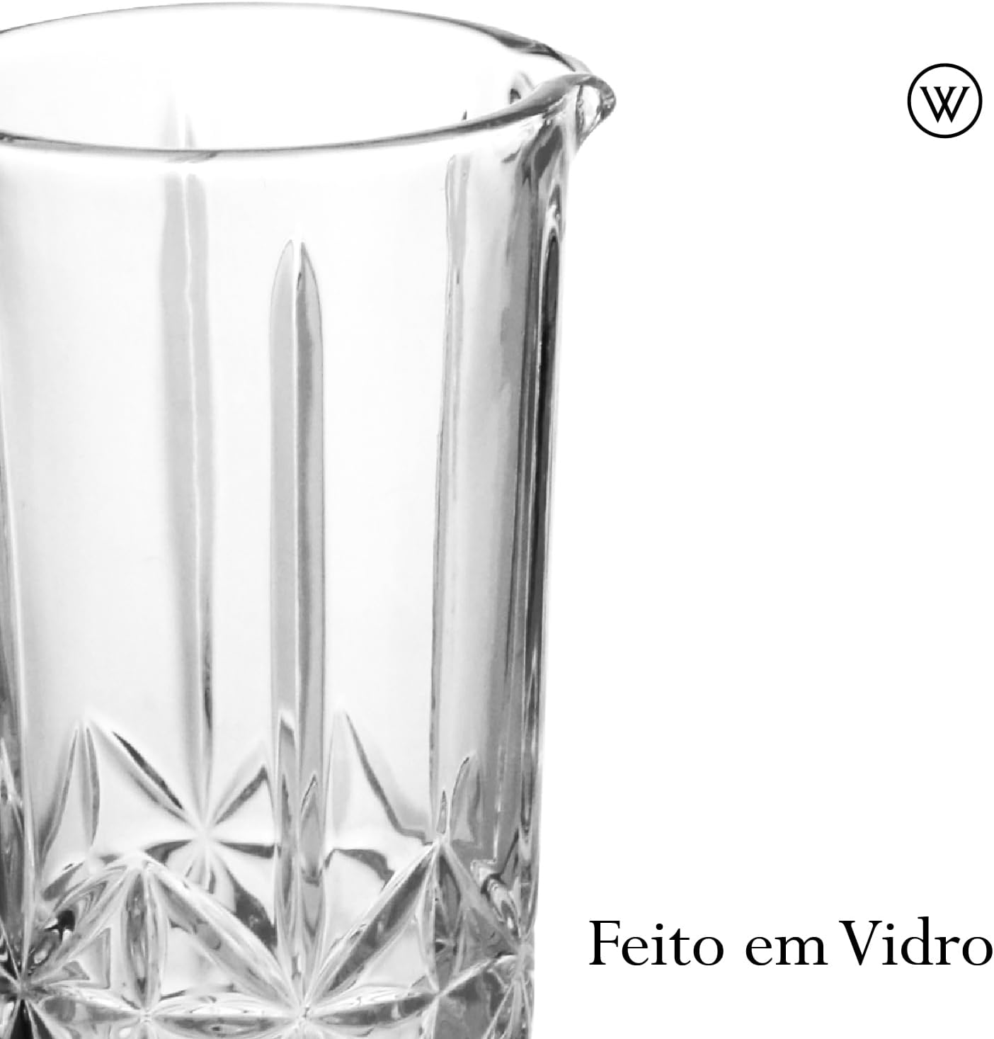 Conjunto 6 Copos Altos 270 ml e 1 Jarra 1 L de Vidro Stella 3