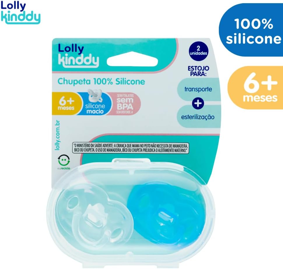 Chupeta 100% Silicone Lolly Kinddy 4