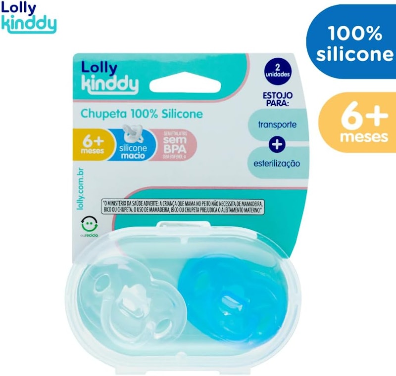Chupeta 100% Silicone Lolly Kinddy 4