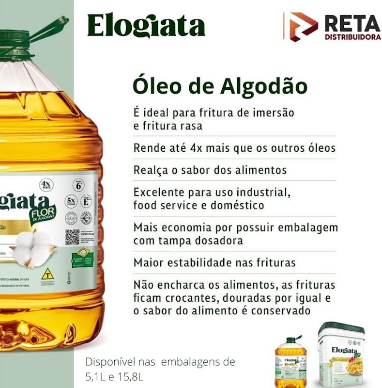 Óleo de Algodão Elogiata 2