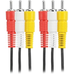 Cabo RCA Níquel 3 RCA + 3 RCA