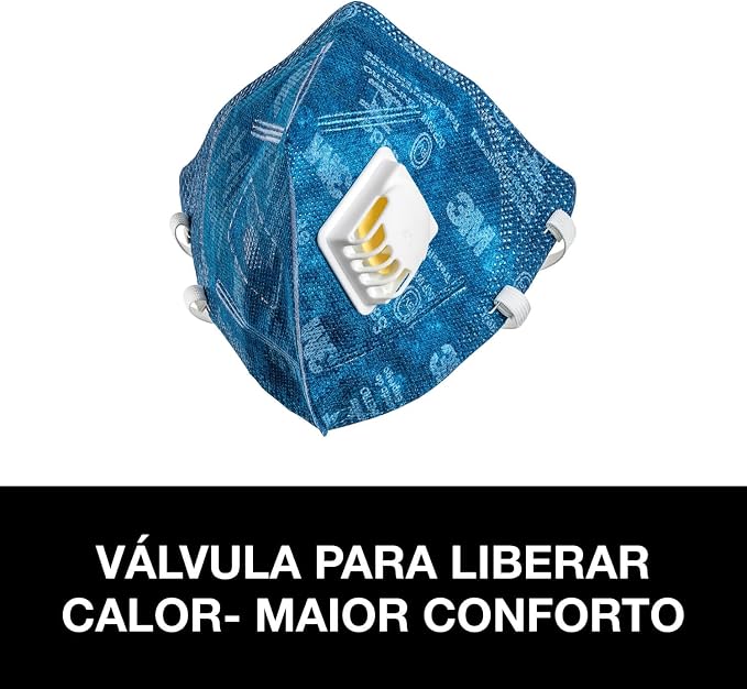 Máscara de Proteção Respiratória Dobrável 3M 9822+BR 5