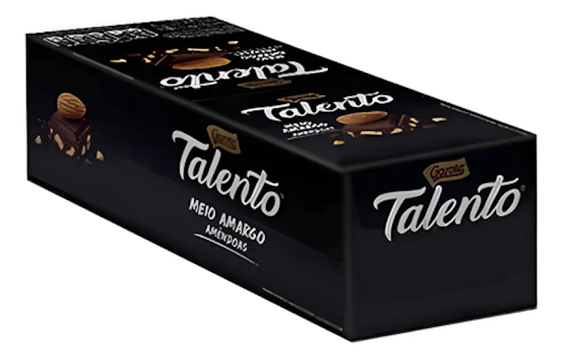 Chocolate Talento Meio Amargo Amêndoas 1