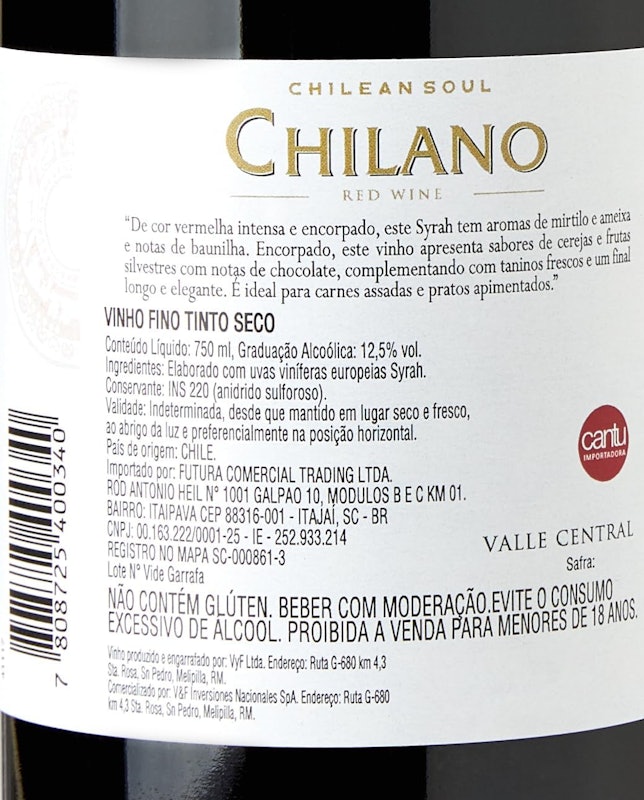 Chilano Red Wine Syrah 3