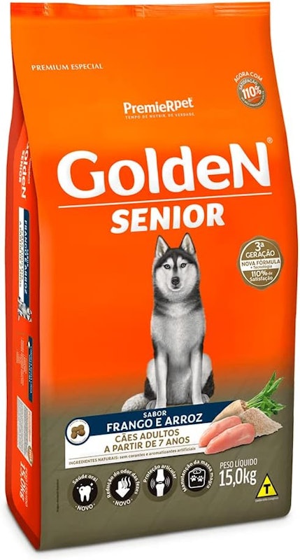 Ração GoldeN Formula Cães Seniores Frango e Arroz 1