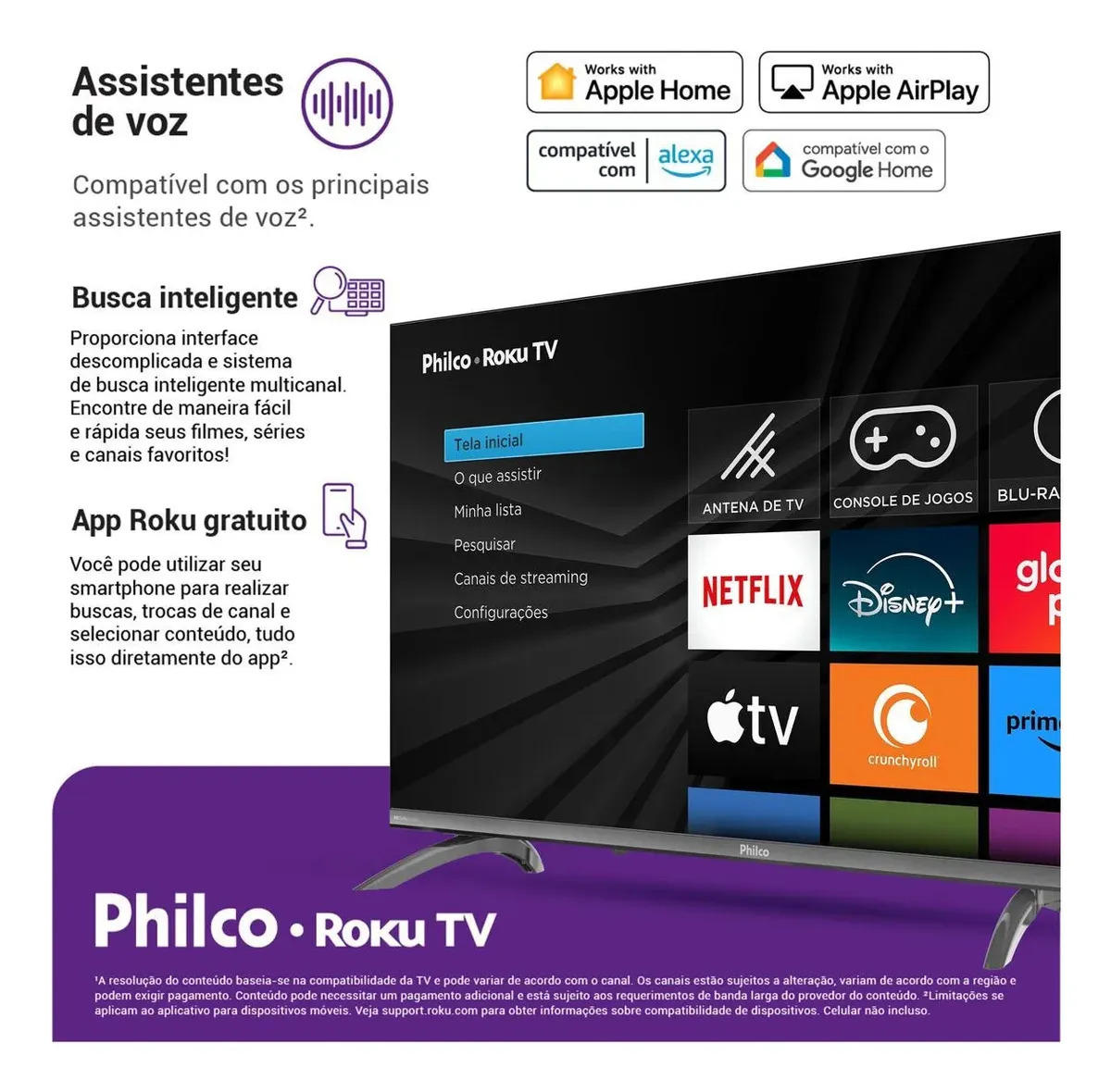 Smart TV 32” Philco LED Roku TV PTV32K34RKGB 4