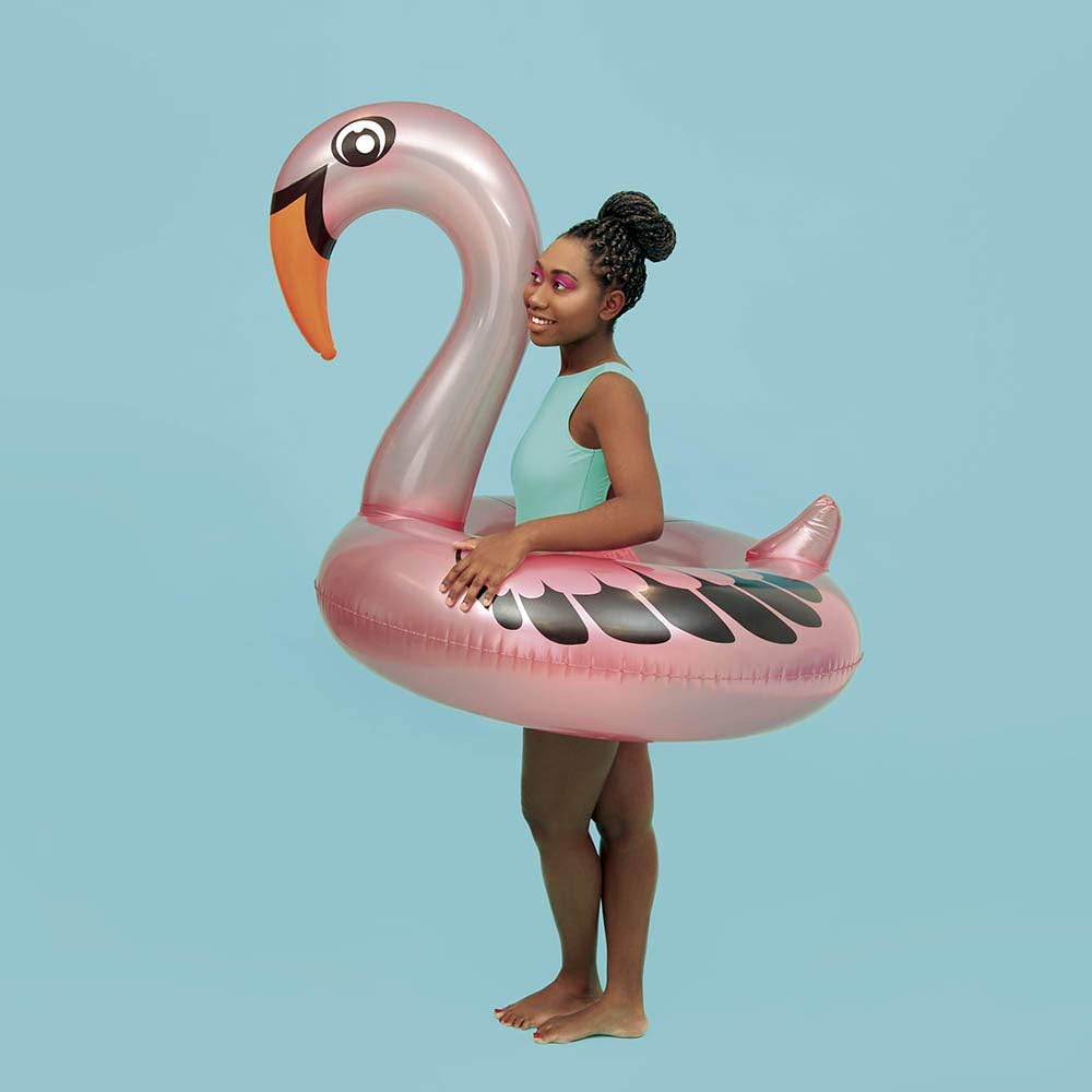 Boia Cisne Perolado Rosa com Abertura 3