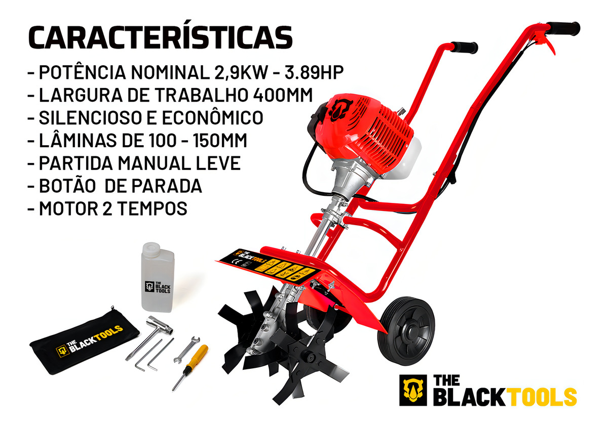 Motocultivador Tratorito 3.8 HP The Black Tools 2