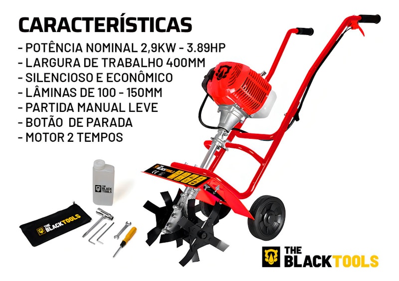 Motocultivador Tratorito 3.8 HP The Black Tools 2
