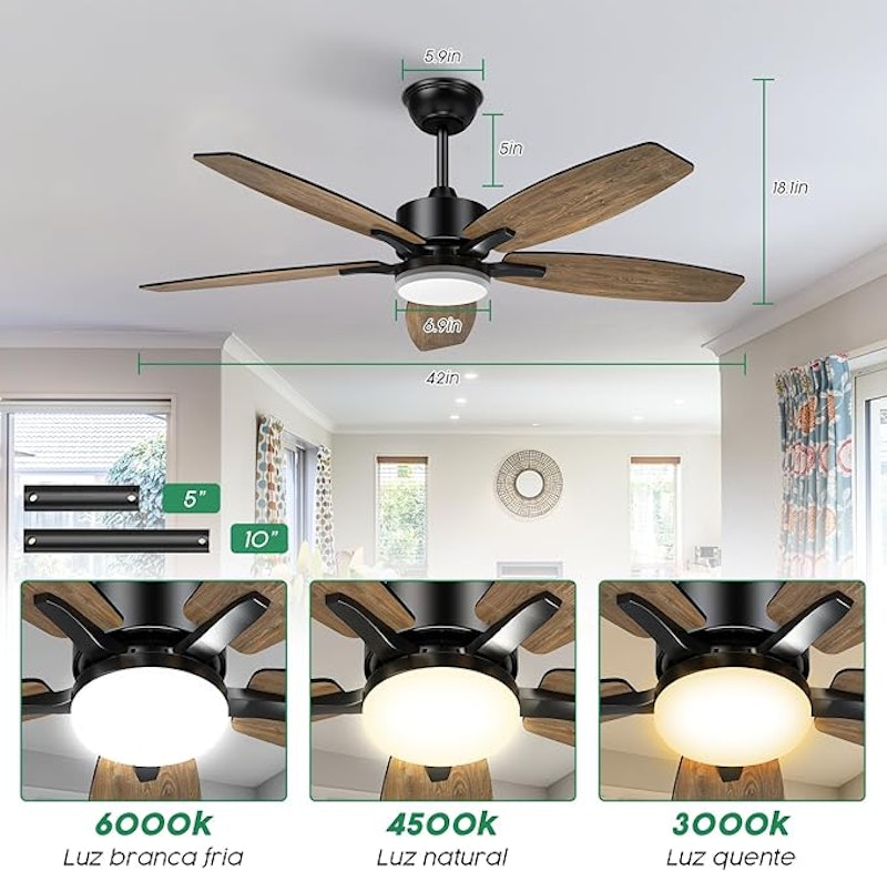 Ventilador de Teto com Luz LED e Controle Remoto Airwit 2