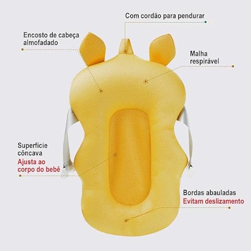 Almofada para Banho do Bebê Banheira Universal Bichinhos Felizes 3