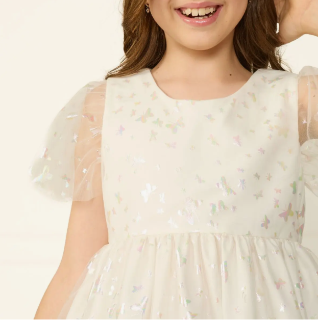 Vestido Borboletinha Off White 5