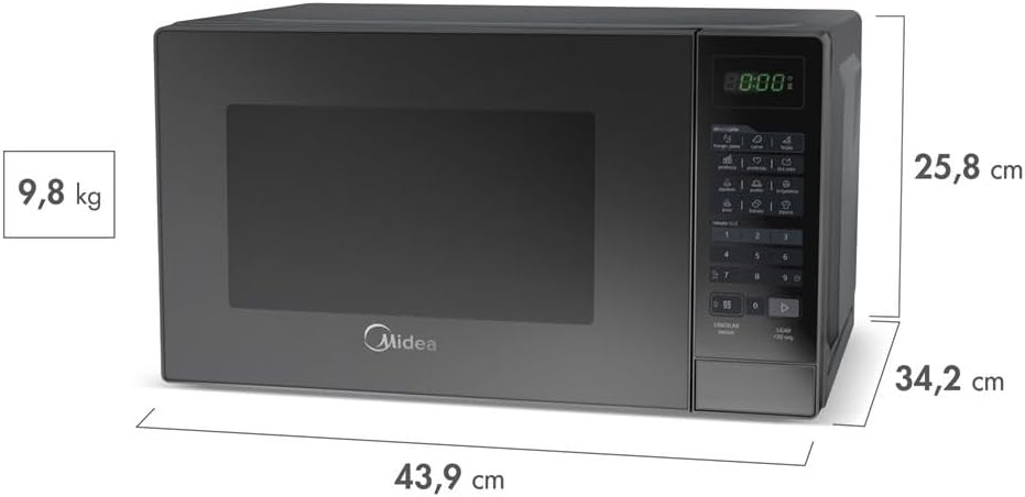 Micro-ondas 20 L Prata Porta Espelhada Minuto Fácil 5