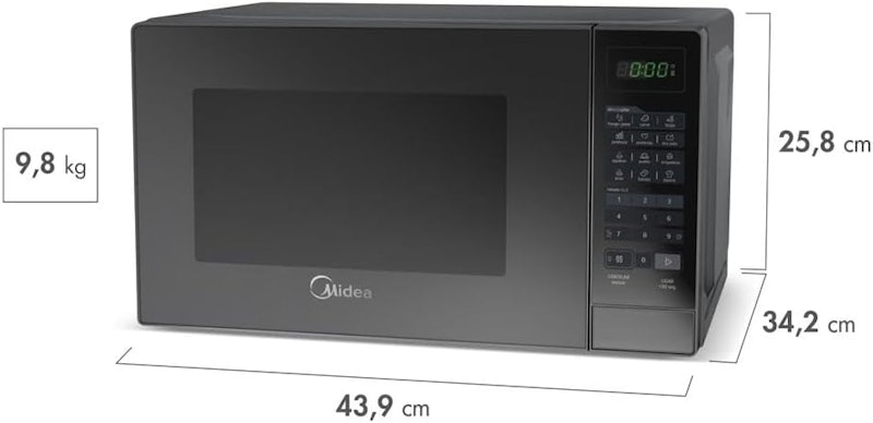 Micro-ondas 20 L Prata Porta Espelhada Minuto Fácil 5