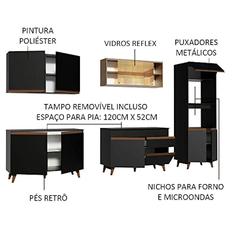 Armário de Cozinha Completa Reims 3
