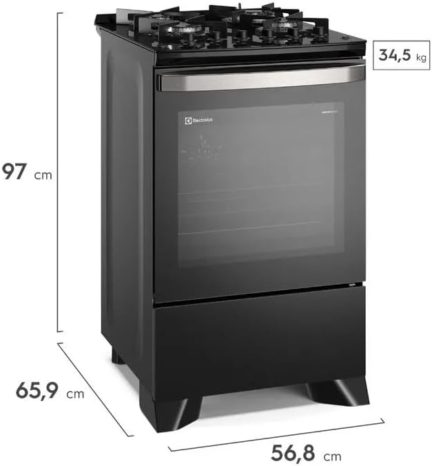 Fogão 4 Bocas Electrolux Preto Experience 2