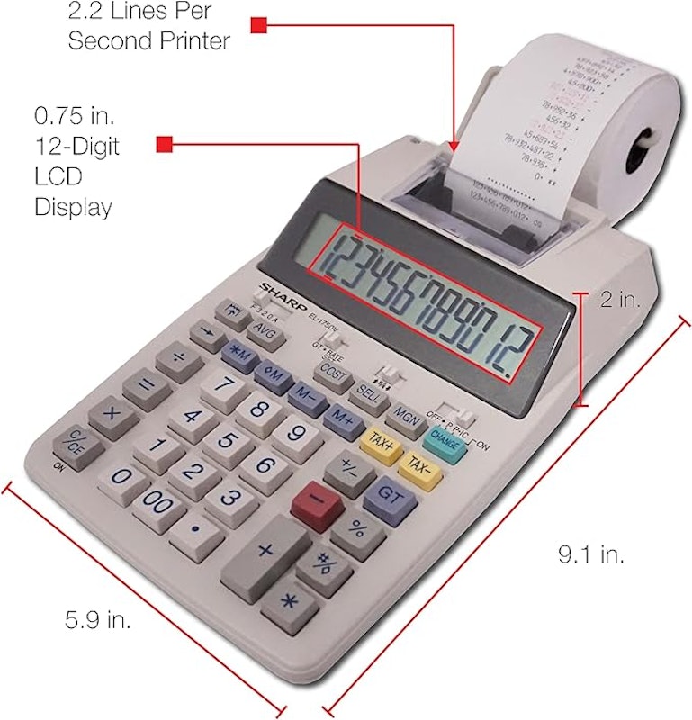 Calculadora de Impressão Bicolor 3
