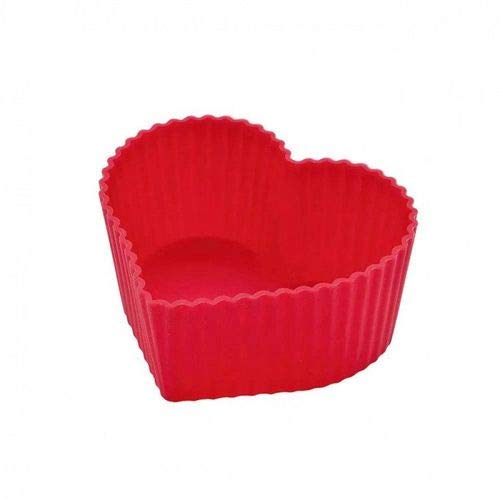 Forma Silicone Cupcake Coração com 6 Unidades 2