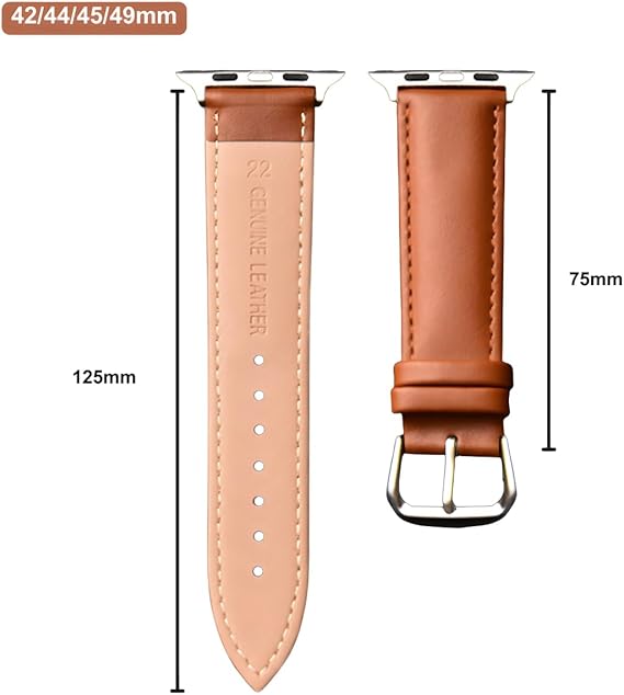 Pulseira Premium de Couro com Fecho Clássico Compatível com Apple Watch 2