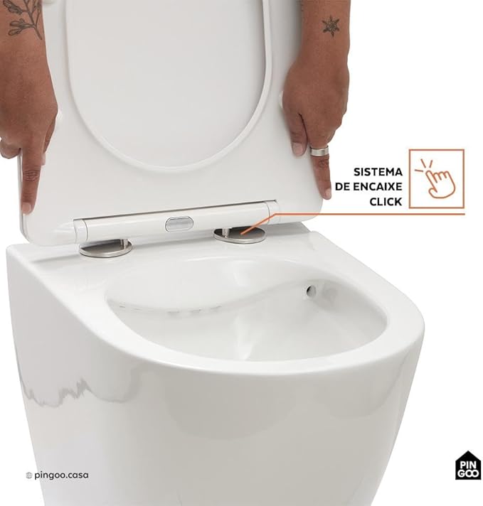 Vaso Sanitário Suspenso Saída Horizontal Hematita Branco 2