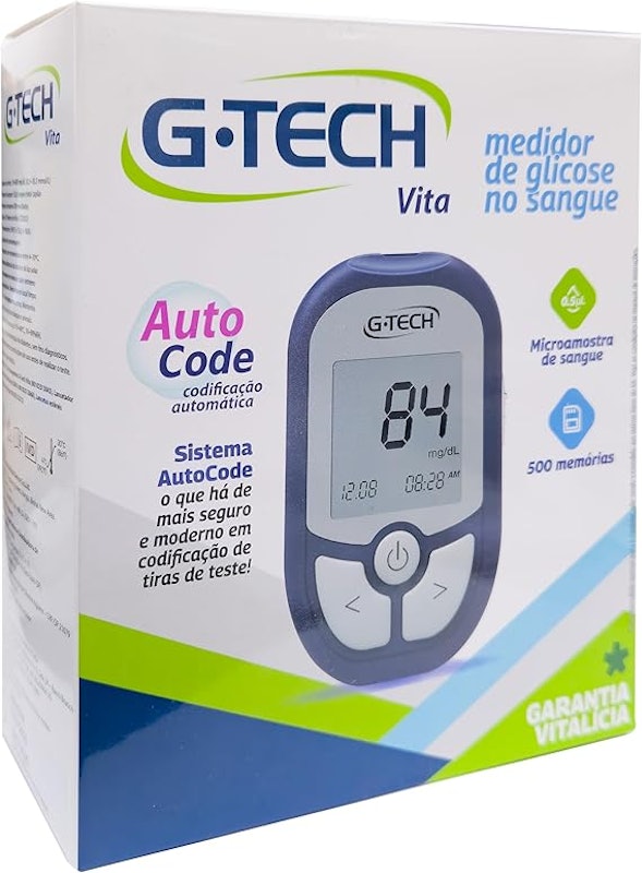 Medidor de Glicose G-Tech Vita (com Kit de 10 Tiras e 10 Lancetas) 5