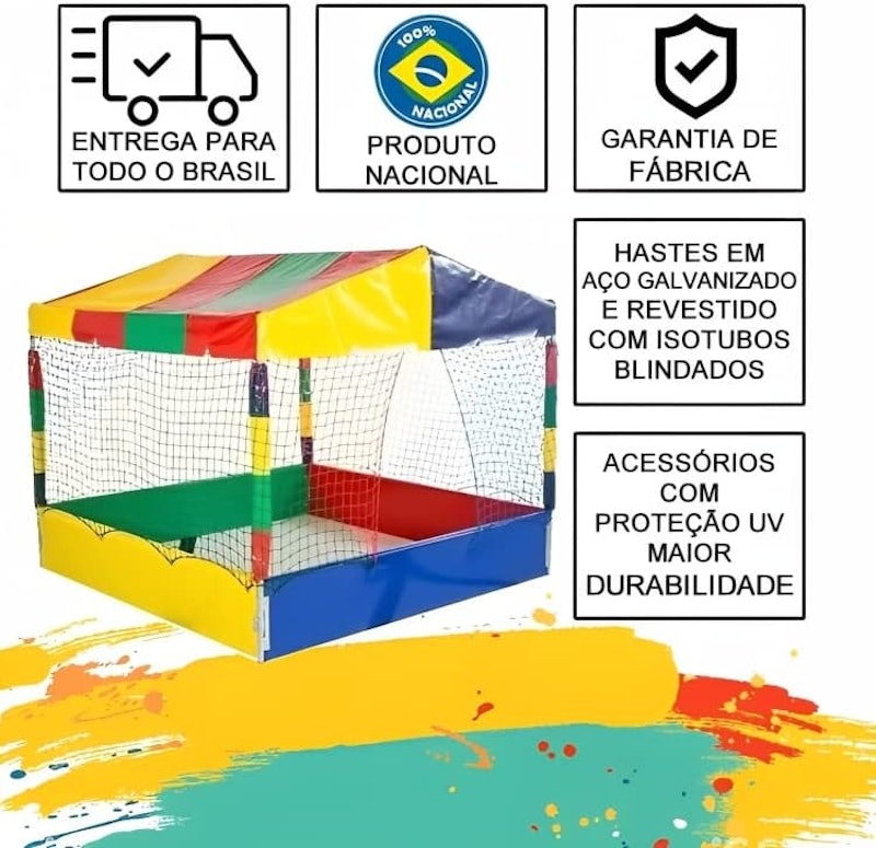 Piscina de Bolinhas Multicolorida com Bolinhas 4