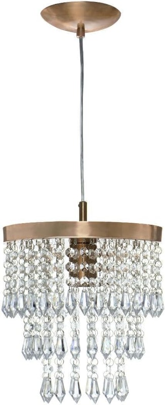 Lustre Pendente de Cristal Acrílico Manucrillic Cobre 2