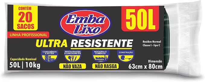 Saco de Lixo Ultra Resistente Linha Profissional  1