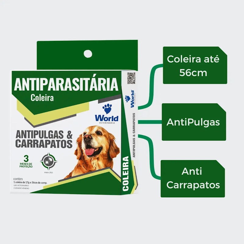 Coleira Antiparasitária World Veterinária 3