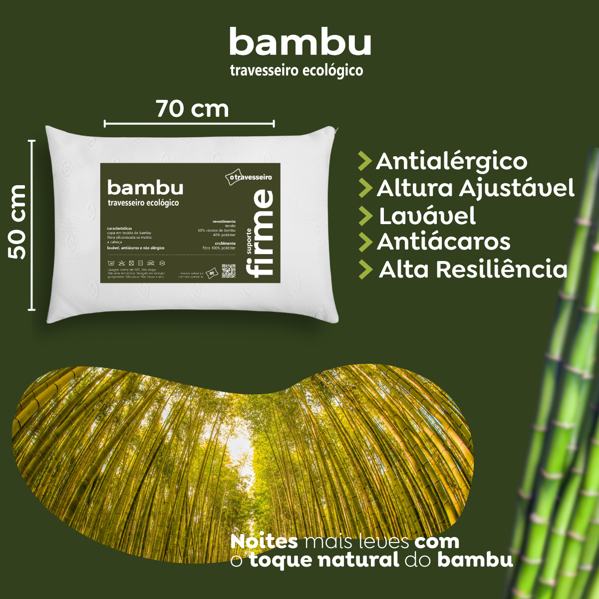 Travesseiro de Bambu Ecológico 2