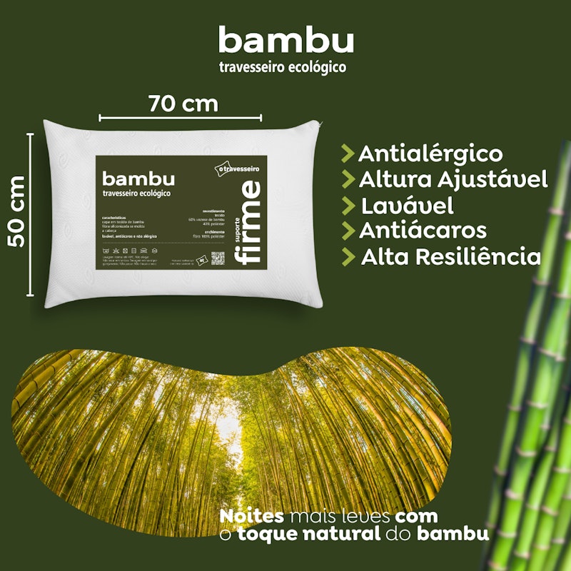 Travesseiro de Bambu Ecológico 2