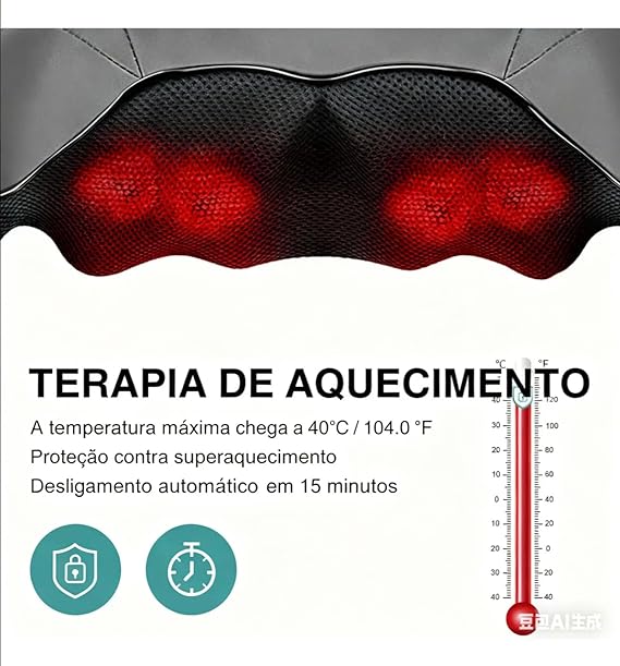 Almofada Massageadora Elétrica Nekteck para Pescoço e Costas 4
