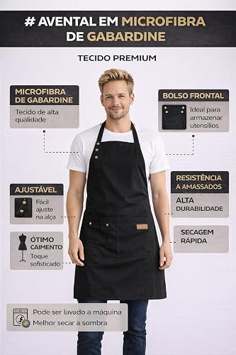 Avental Profissional em Microfibra de Gabardine Premium 2
